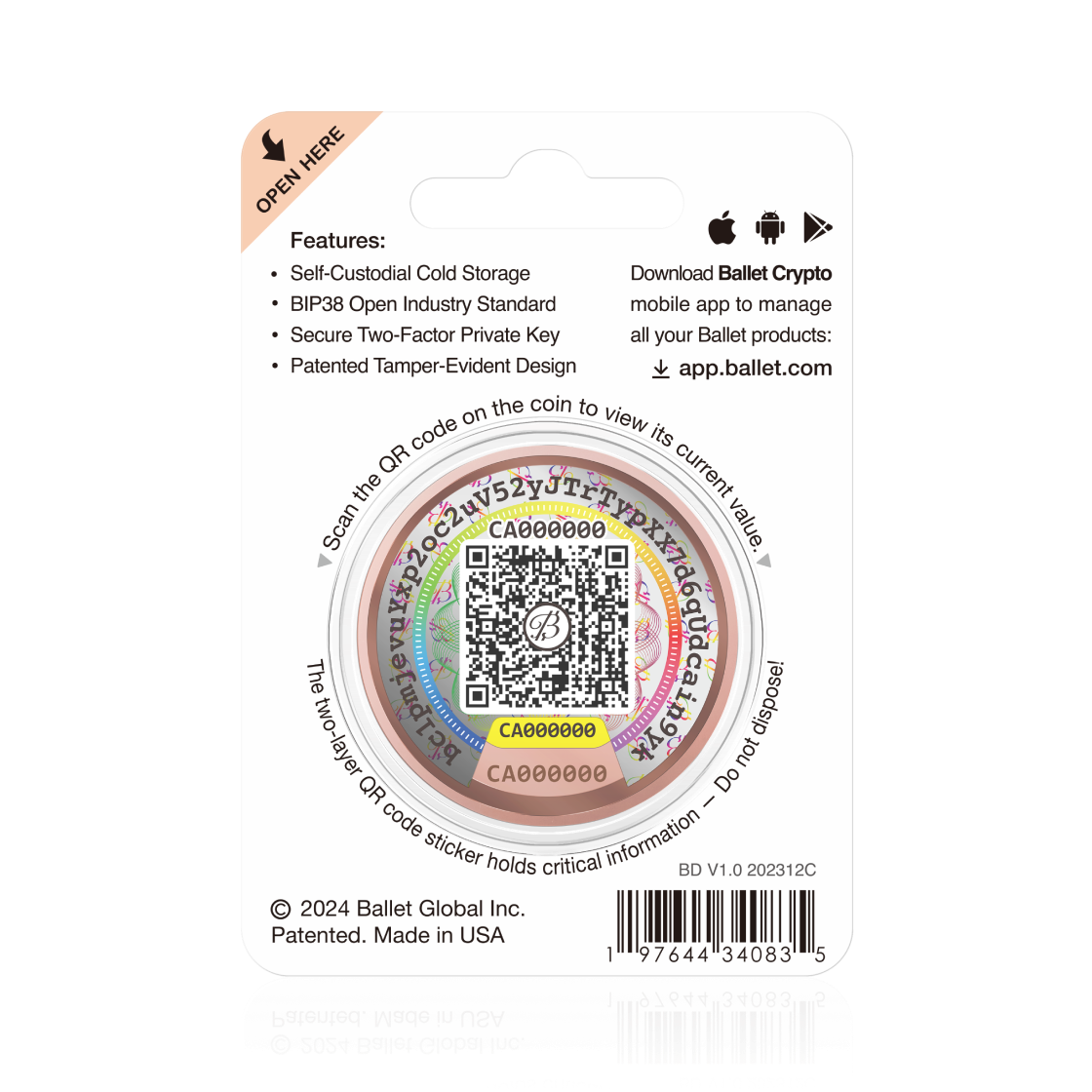 Ballet Physical Bitcoin - Making Crypto Easy